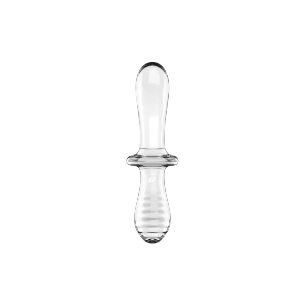 Gode en verre borosilicaté massif transparent Double Crystal Satisfyer 
